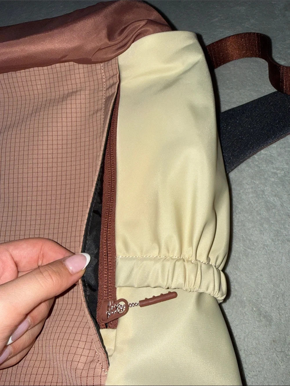 Lululemon Two-Tone Brown & Cream Backpack